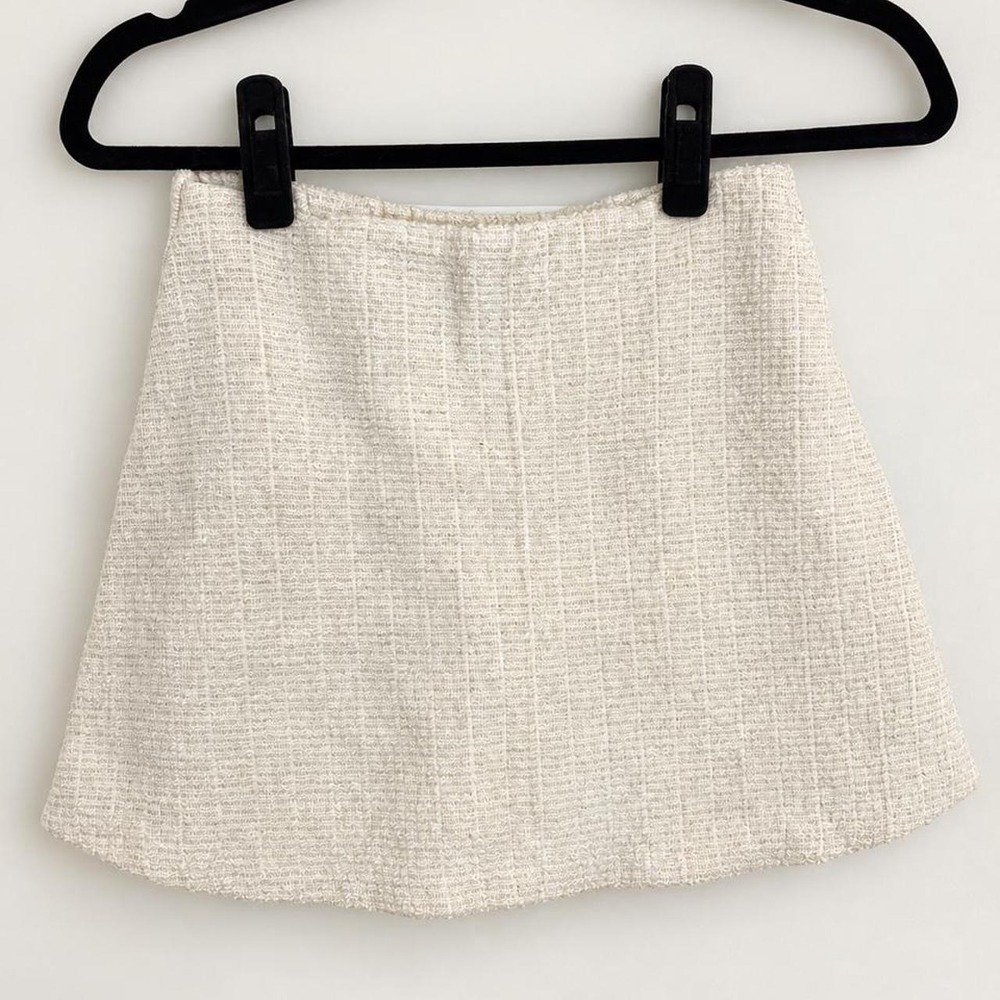 Zara Kids Cream Textured Skort | 11–12 Years (152 cm)